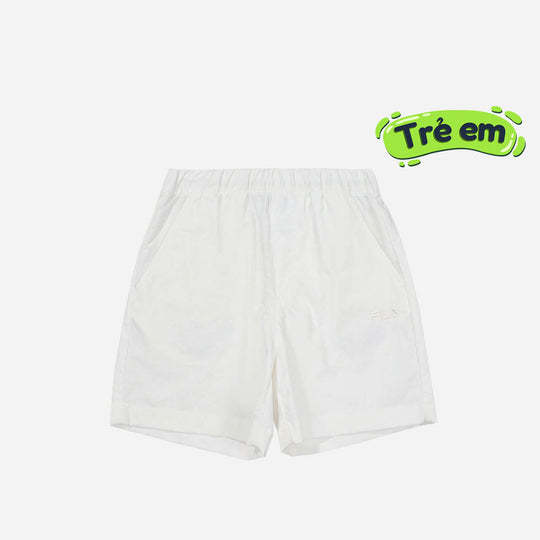 Kids' Fila Basic Logo Trunk Shorts - White