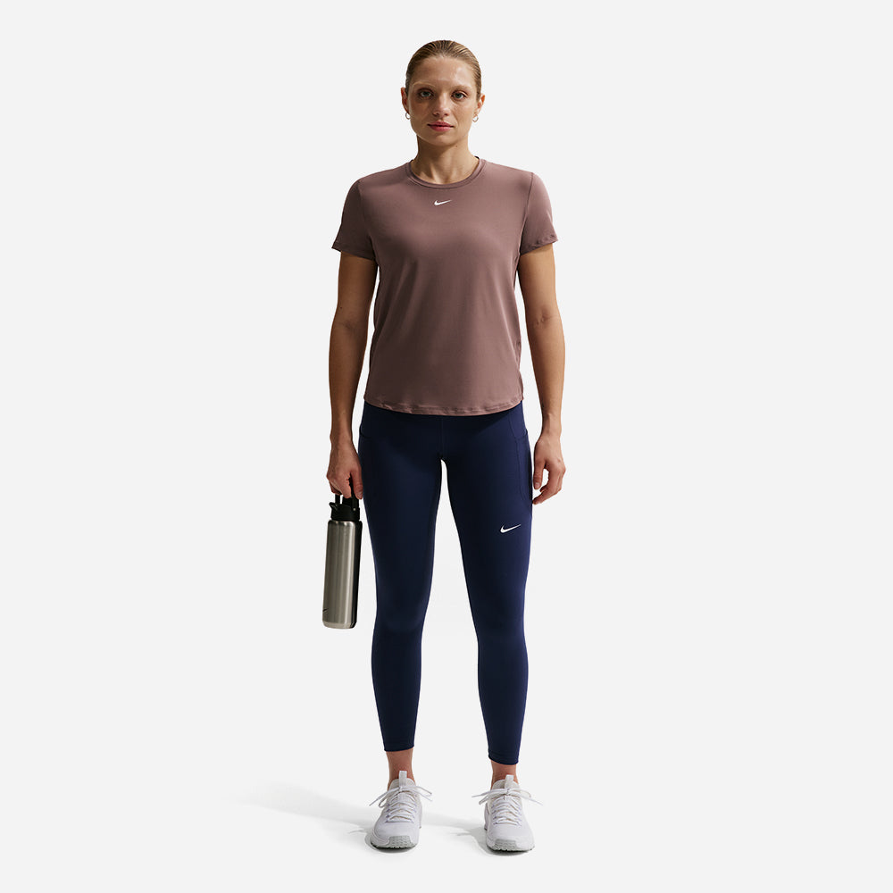 Áo Thun Nữ Nike One Classic Dri-Fit Short-Sleeve - Nâu - Supersports Vietnam