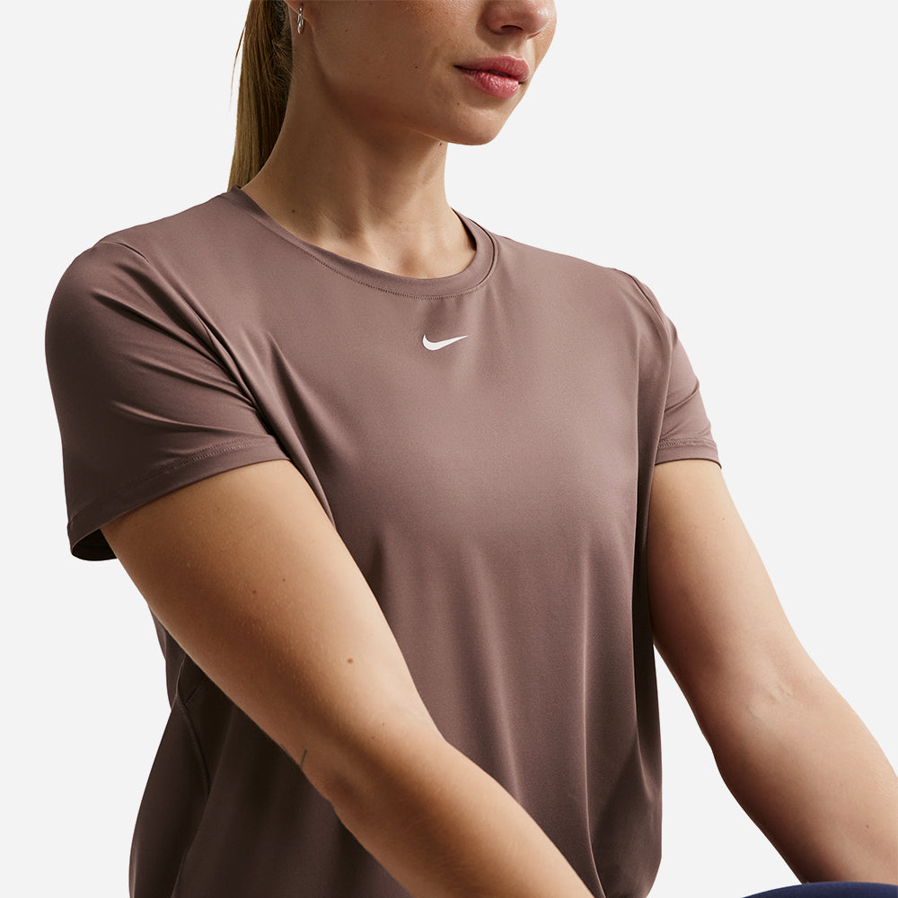 Áo Thun Nữ Nike One Classic Dri-Fit Short-Sleeve - Nâu - Supersports Vietnam