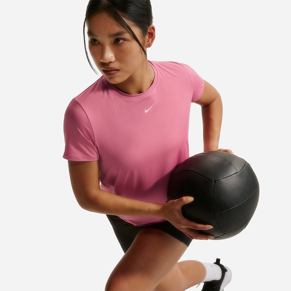 Áo Thun Nữ Nike One Classic Dri-Fit Short-Sleeve - Hồng - Supersports Vietnam