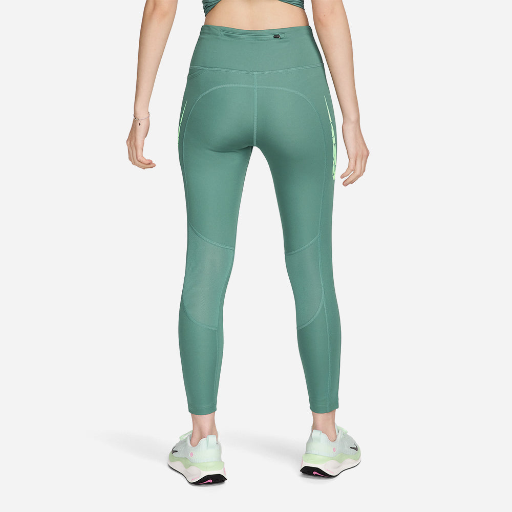 Quần Dài Thể Thao Nữ Nike Fast Mid-Rise With Pockets - Xanh Lá - Supersports Vietnam