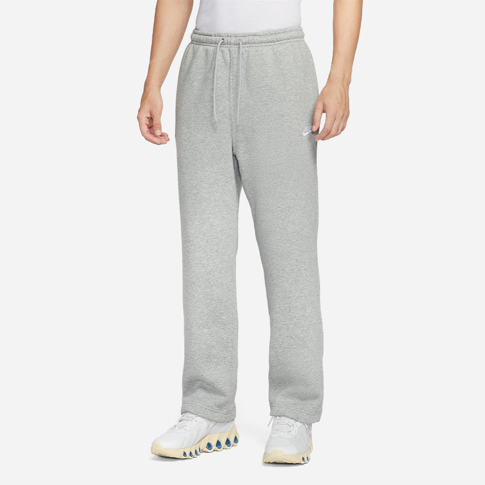 Quần Dài Thể Thao Nam Nike Club Open-Hem - Xám - Supersports Vietnam