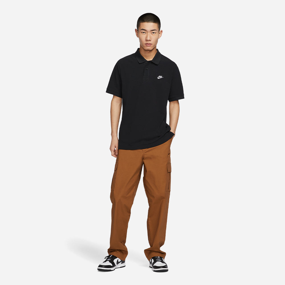 Áo Polo Nam Nike Club Short-Sleeve Pique - Đen - Supersports Vietnam