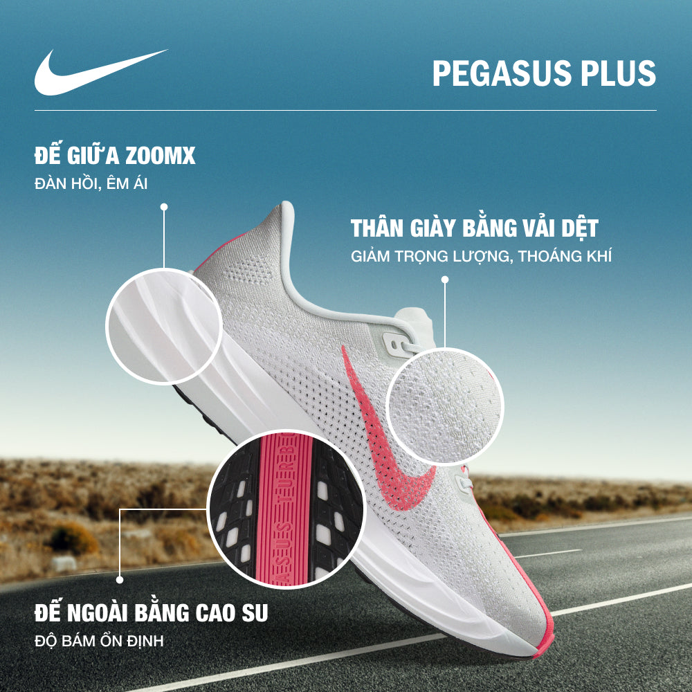 Giày Chạy Bộ Nam Nike Pegasus Plus - Xám - Supersports Vietnam
