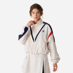 Áo Khoác Nữ Fila Tennis Cropped Wind Breaker - Be