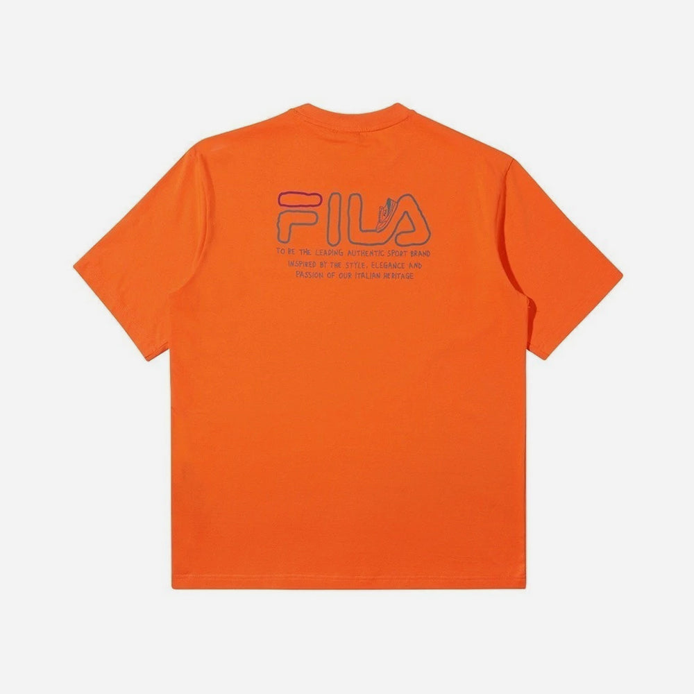 Áo Thun Unisex Fila Graphic Rs2 - Cam - Supersports Vietnam