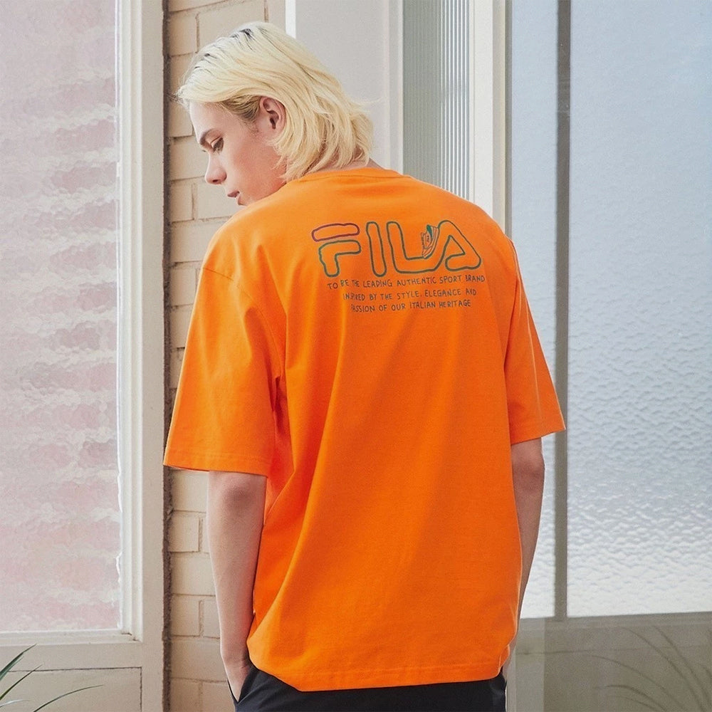Áo Thun Unisex Fila Graphic Rs2 - Cam - Supersports Vietnam
