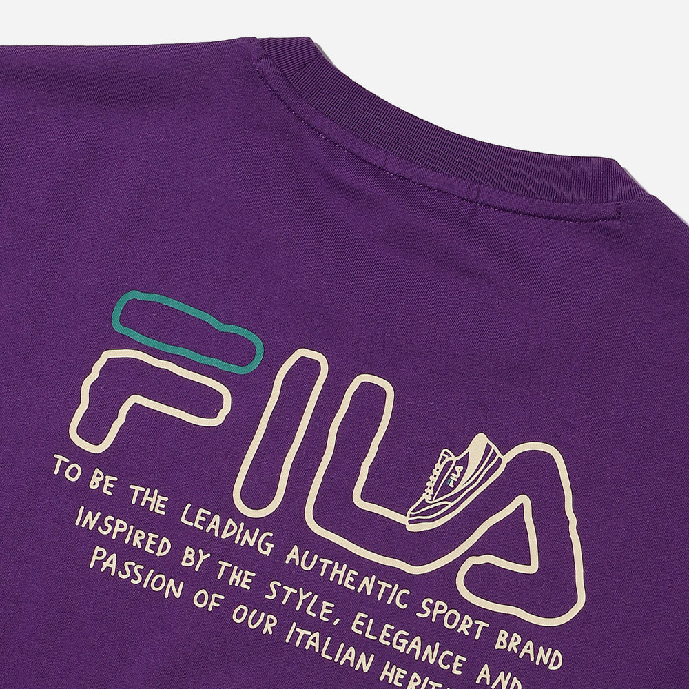 Áo Thun Tay Ngắn Unisex Fila Shoes Graphic Rs2 - Tím - Supersports Vietnam