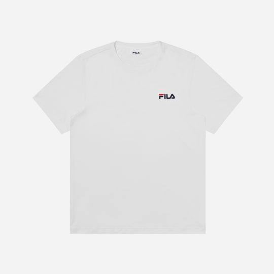 Unisex Fila Life Regular Fit Linear T-Shirt - White