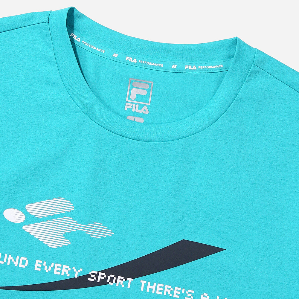 Áo Thun Unisex Fila Performance Sorona Graphic - Xanh Dương - Supersports Vietnam
