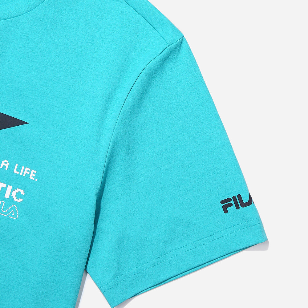 Áo Thun Unisex Fila Performance Sorona Graphic - Xanh Dương - Supersports Vietnam