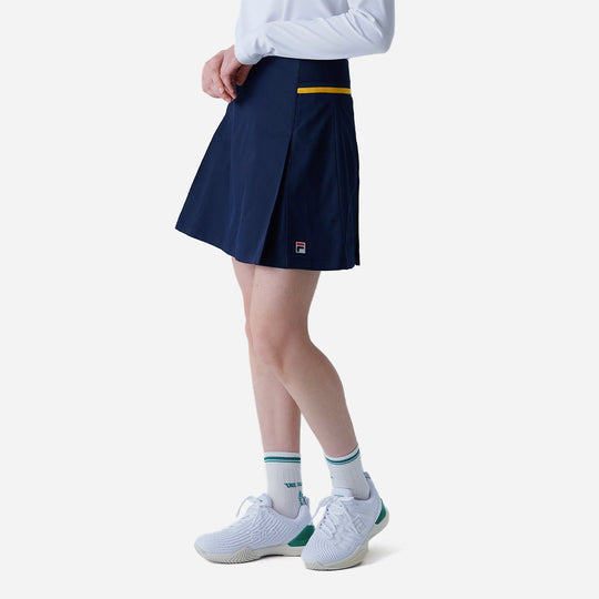 Women's Fila Tennis F Box Regular Fitting Skirt - Navy