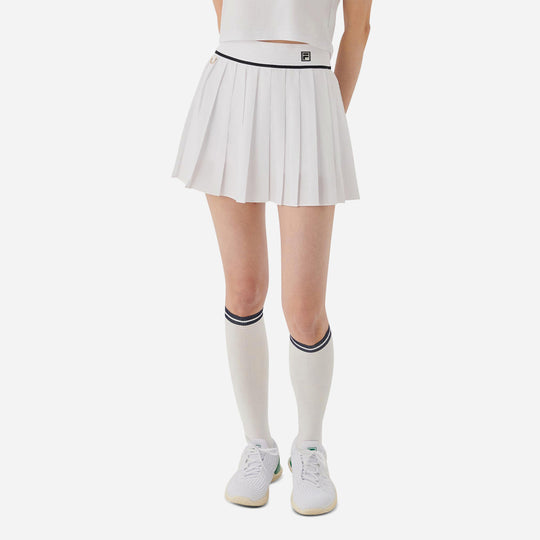 Women's Fila Tennis Pleats Skirt - White