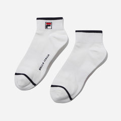 Unisex Fila F Logo Socks - White