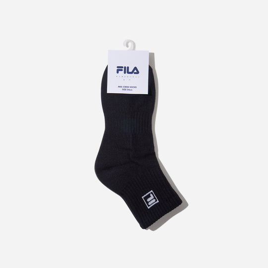 Unisex Fila Logo Socks - Black