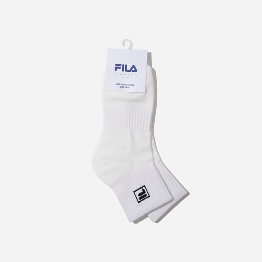 Unisex Fila Logo Socks - White