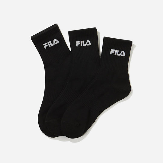 Fila Basic 3 Bundle Ankle Socks - Black