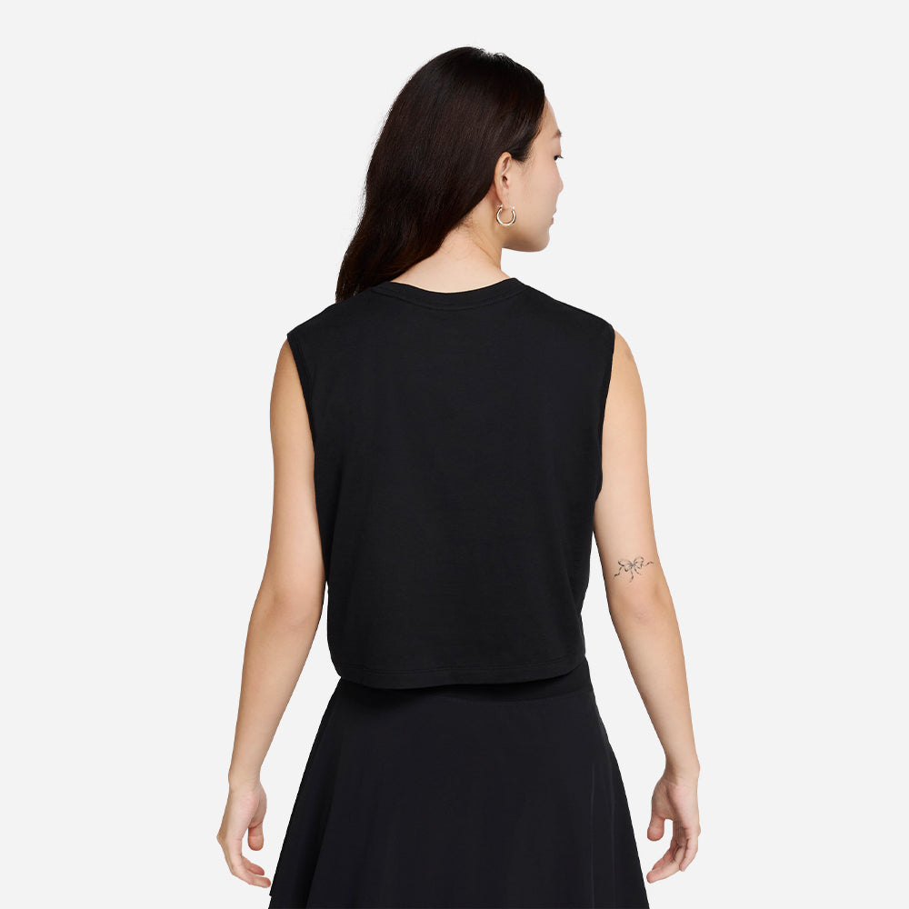 Áo Crop-Top Nữ Nike Asw Club Sleeveless - Đen - Supersports Vietnam
