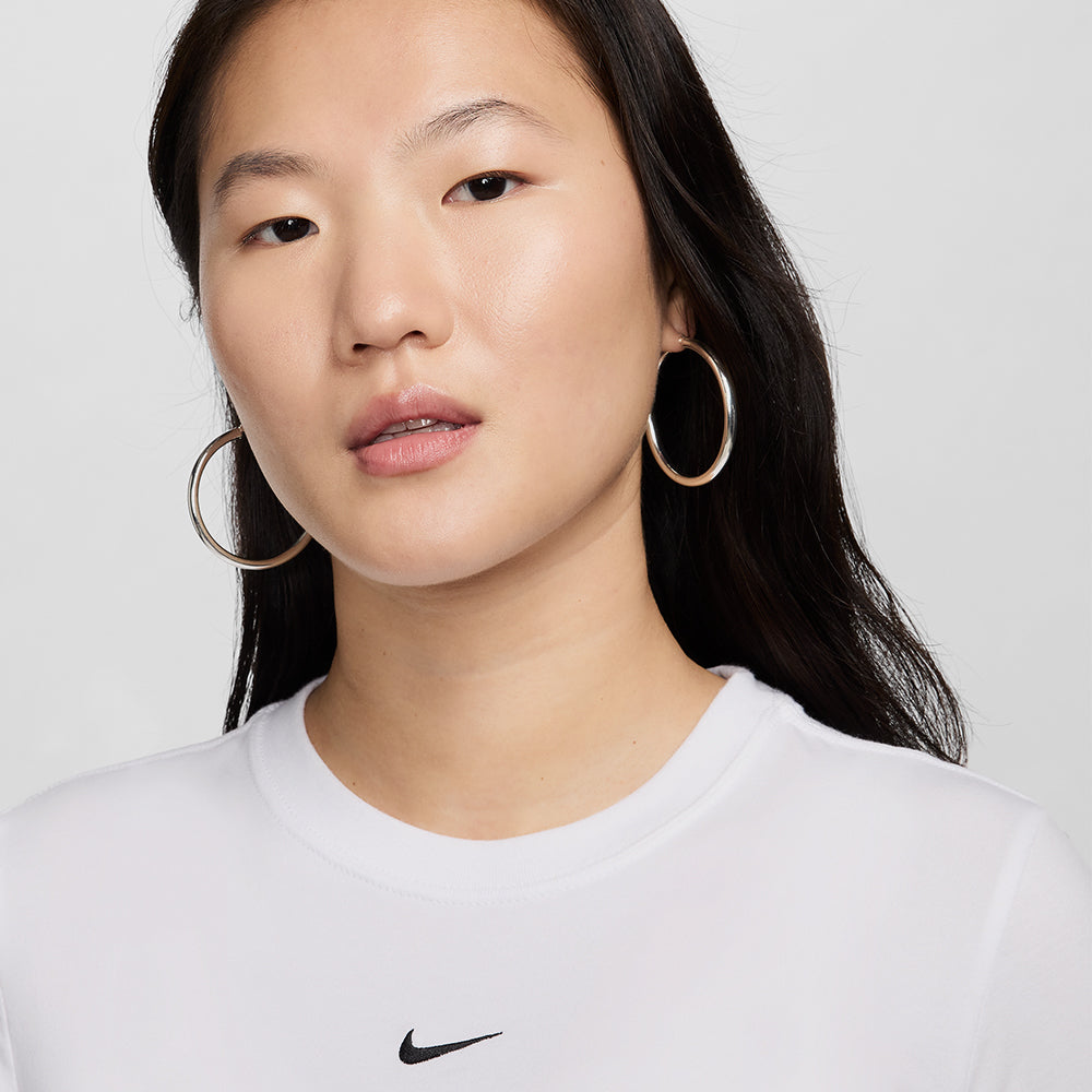 Áo Thun Nữ Nike Sportswear Chill Knit Cropped - Trắng - Supersports Vietnam