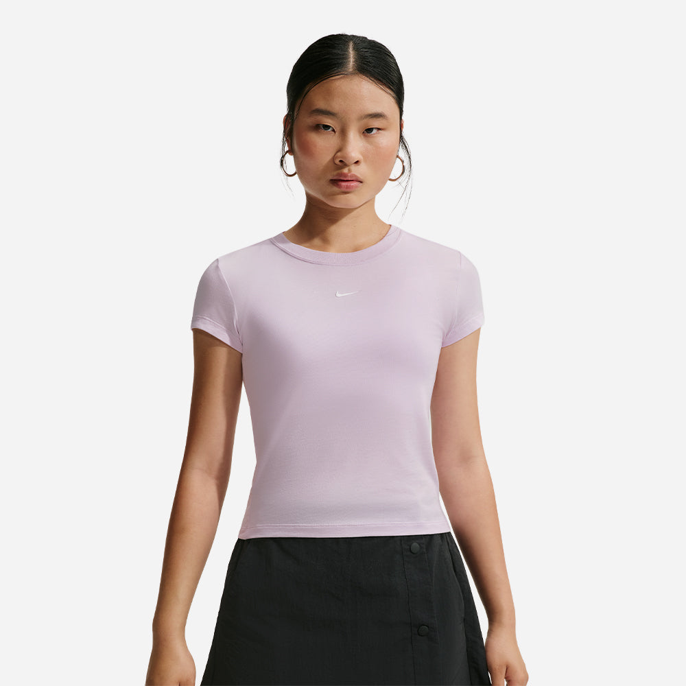 Áo Thun Nữ Nike Sportswear Chill Knit - Hồng - Supersports Vietnam