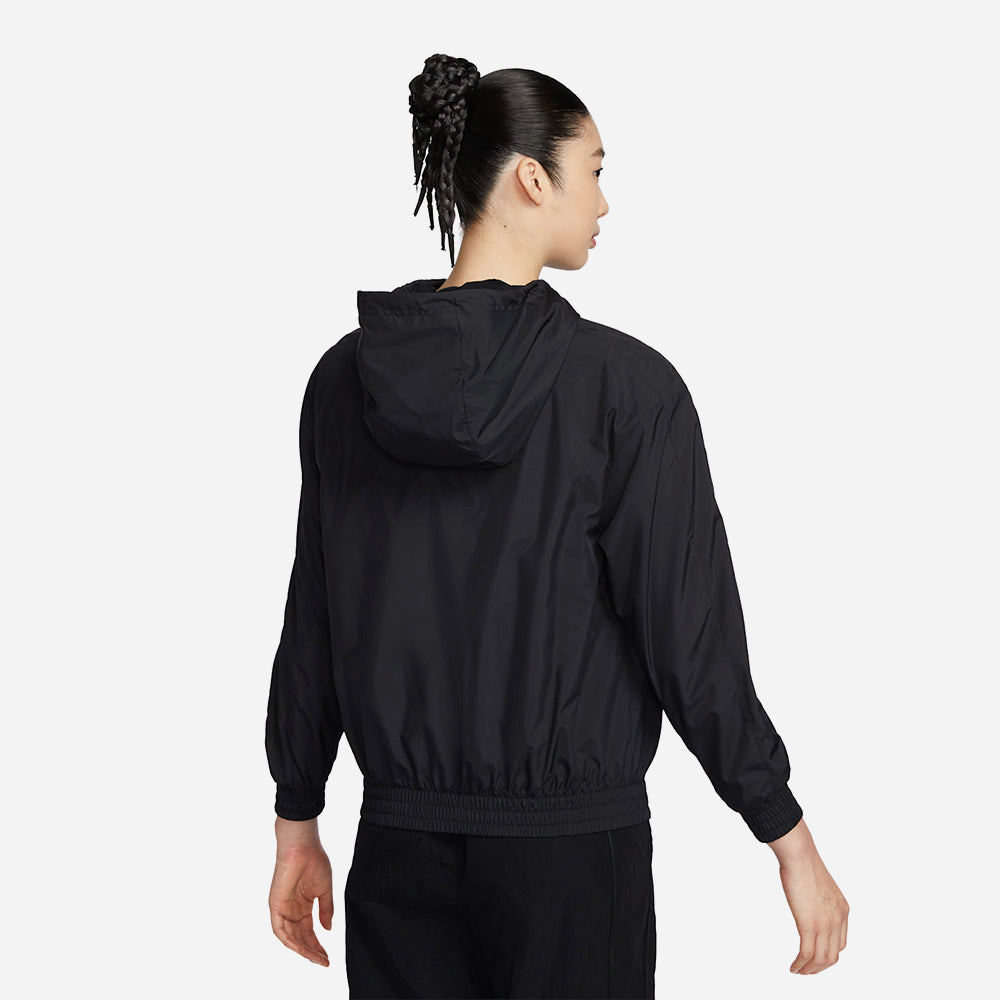 Áo Khoác Nữ Nike Sportswear Classic Wovens Loose Uv Protection Hooded - Đen - Supersports Vietnam