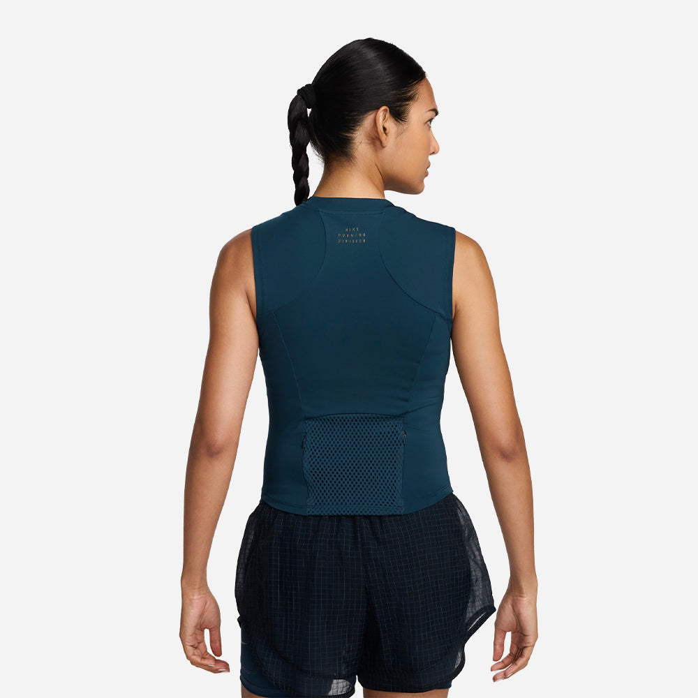 Áo Ba Lỗ Nữ Nike Dri-Fit Pocket- - Xanh Navy - Supersports Vietnam