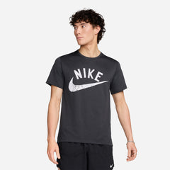 Men's Nike Miler Swoosh Dri-Fit T-Shirt - Black