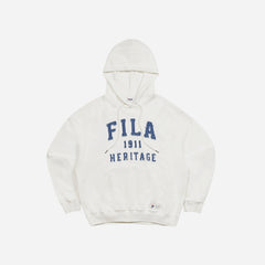 Unisex Fila The New Original Comfort Fit Logo Fila Hoodies - White