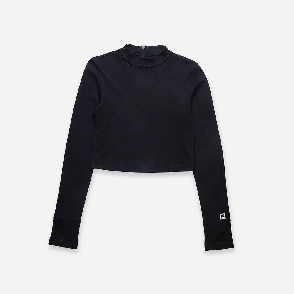 Áo Thun Dài Tay Nữ Fila Fiore Slim Fit - Đen - Supersports Vietnam