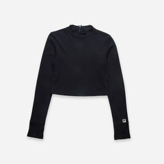 Áo Thun Dài Tay Nữ Fila Fiore Slim Fit - Đen - Supersports Vietnam