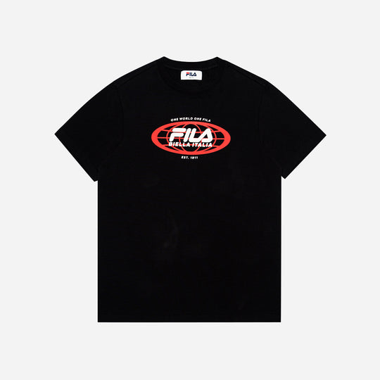 Unisex Fila Dna Regular Short Sleeve T-Shirt - Black