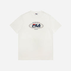 Unisex Fila Dna Regular Short Sleeve T-Shirt - White