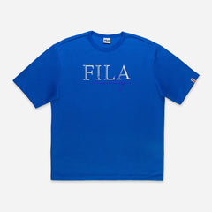 Unisex Fila Origin Comfort Fit Graphic Logo T-Shirt - Blue