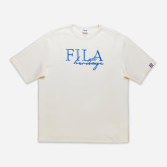 Unisex Fila Origin Comfort Fit Graphic Logo T-Shirt - White