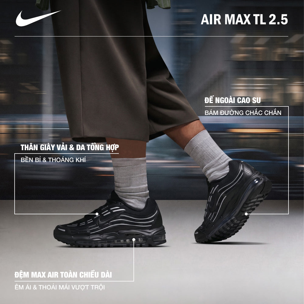 Giày Sneaker Nam Nike Air Max TL 2.5 - Đen - Supersports Vietnam