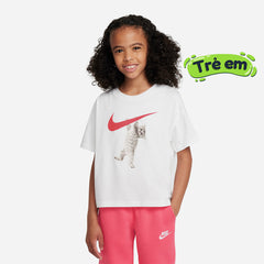 Girls' Nike Boxy Hang In There T-Shirt - White