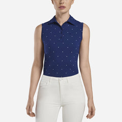 Áo Golf Tay Ngắn Nữ Gfore Star Print Sleevless - Xanh Dương - Supersports Vietnam