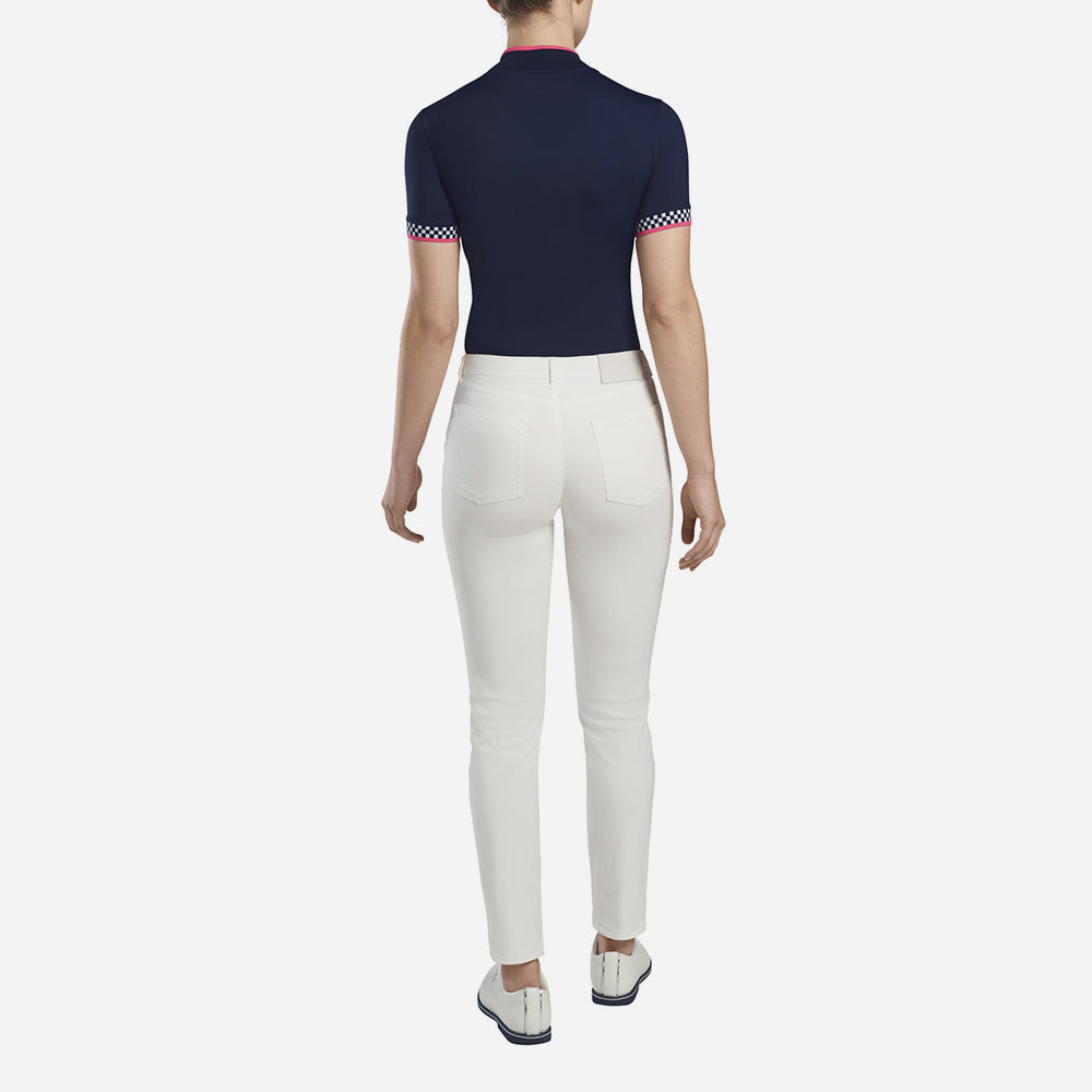 Áo Golf Tay Ngắn Nữ Gfore Feather Weight Mock Neck - Xanh Navy - Supersports Vietnam