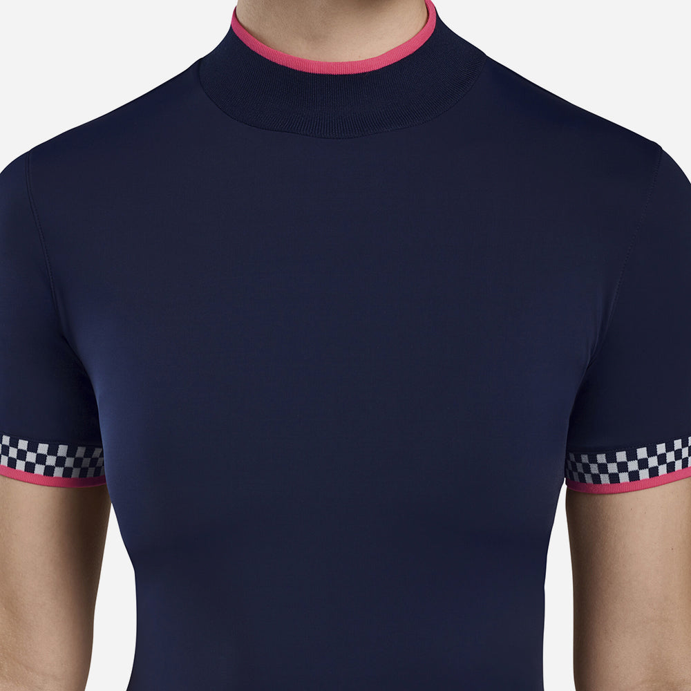 Áo Golf Tay Ngắn Nữ Gfore Feather Weight Mock Neck - Xanh Navy - Supersports Vietnam