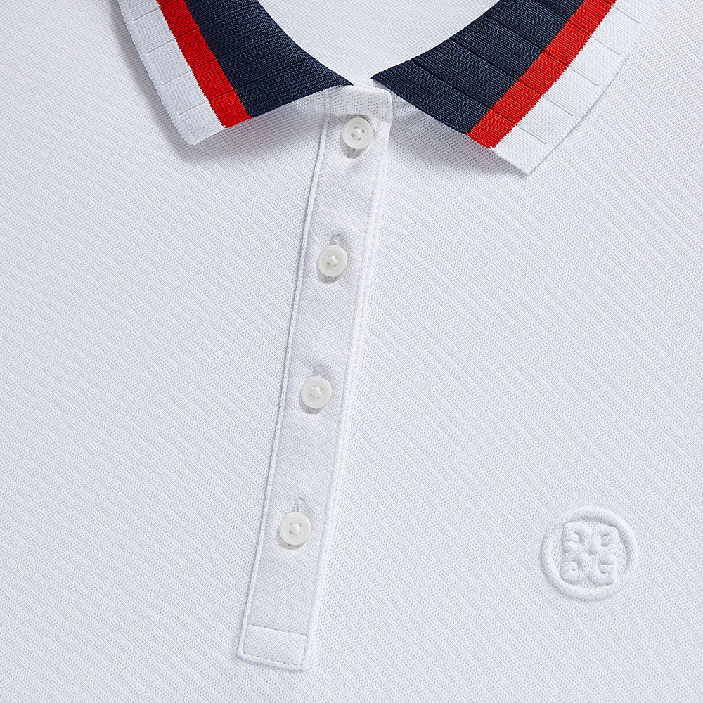 Áo Golf Tay Ngắn Nữ Gfore Pleated Collar & Cuff - Trắng - Supersports Vietnam