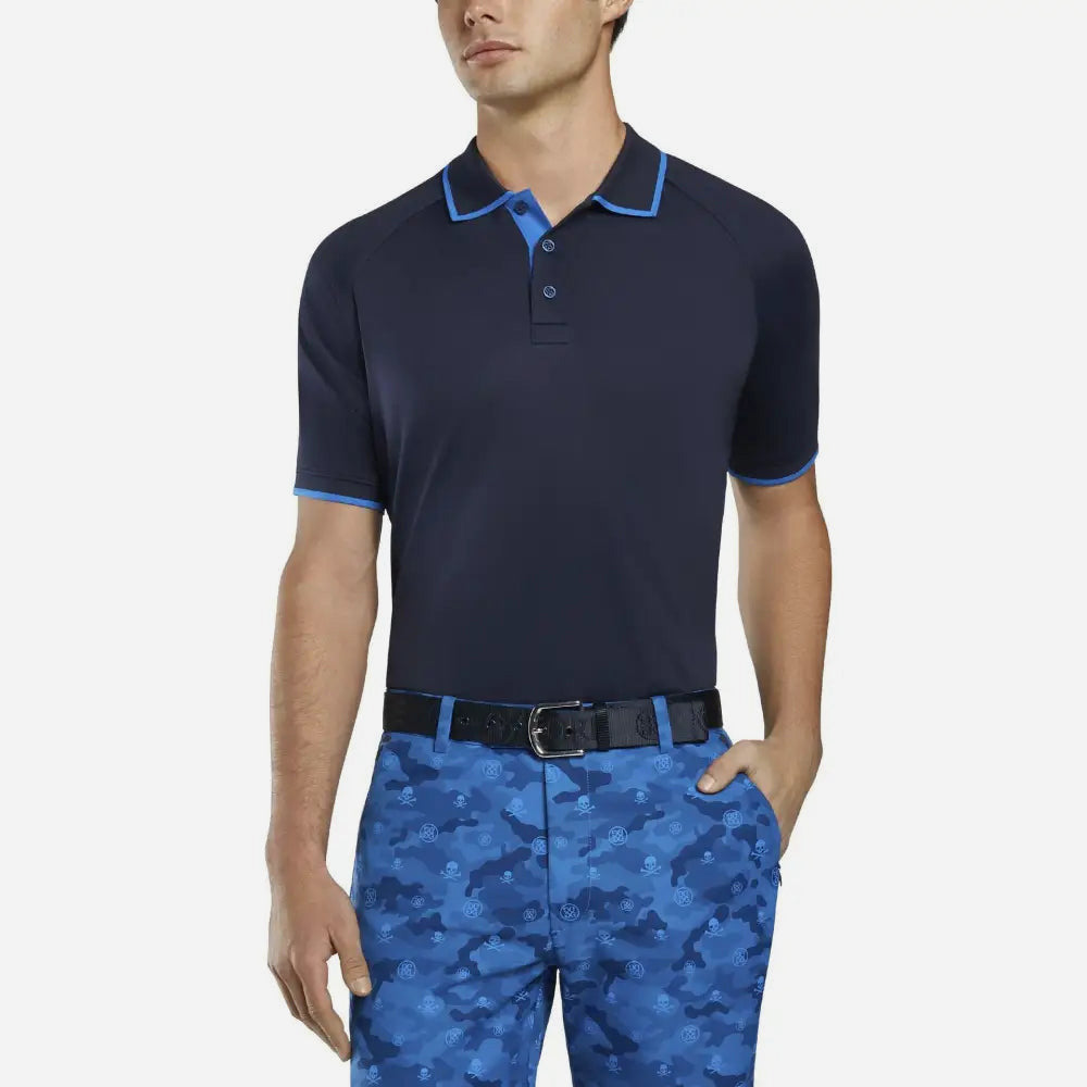 Áo Golf Tay Ngắn Nam Gfore Sideline Raglan Perf Logo - Xanh Navy - Supersports Vietnam