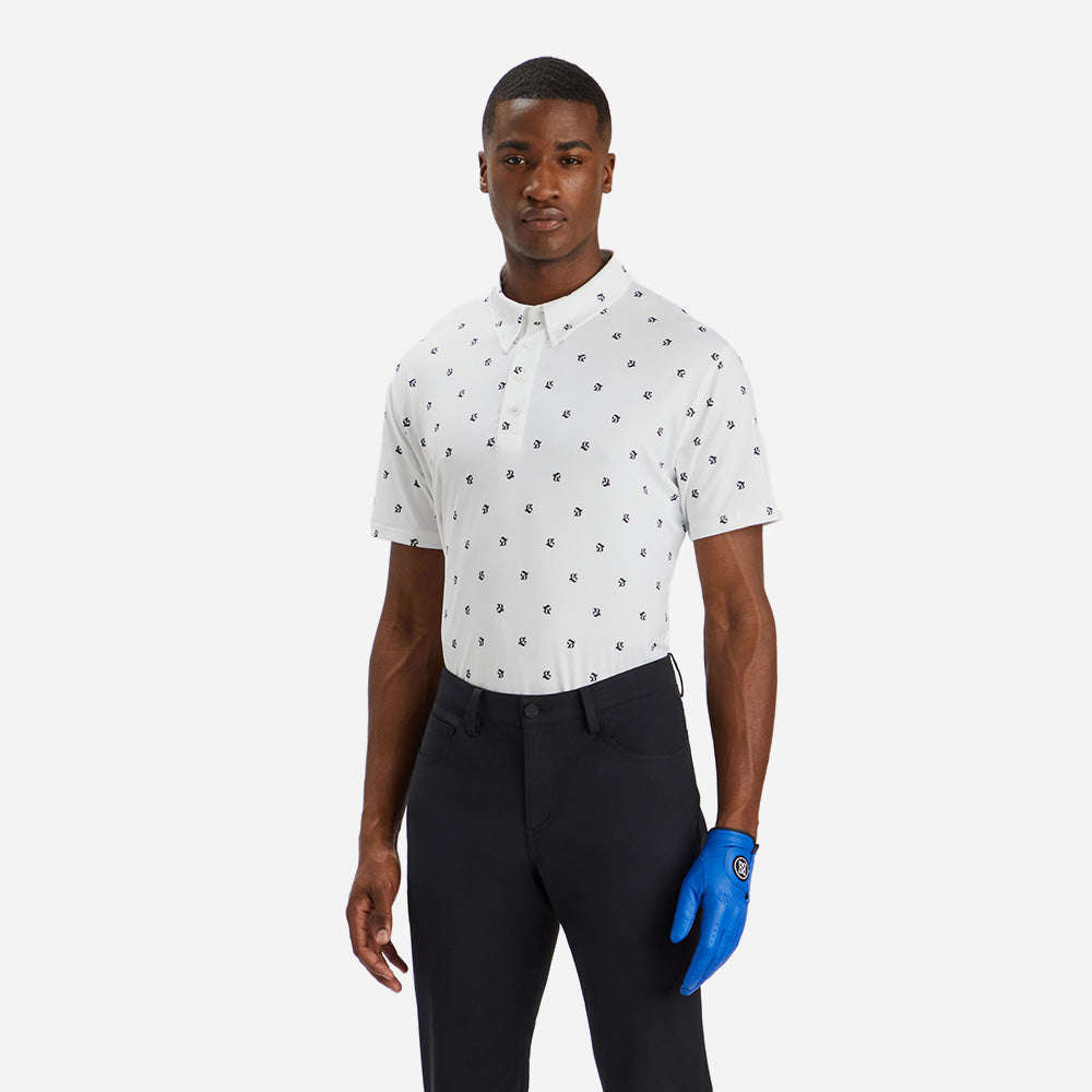 Áo Golf Tay Ngắn Nam Gfore Mini G Button Down - Trắng - Supersports Vietnam