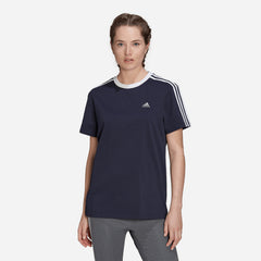 Women's Adidas Essentials 3-Stripes T-Shirt - Navy