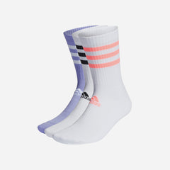 Adidas 3-Stripes Cushioned Crew Socks 3 Pairs - Multicolor