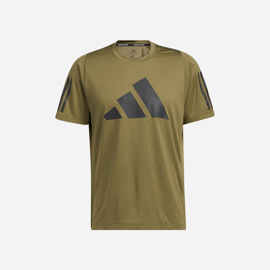 Men's Adidas Freelift 3 Bar T-Shirt - Army Green