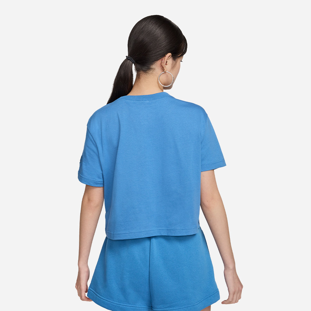 Áo Crop-Top Nữ Nike Sportwear - Xanh Dương - Supersports Vietnam