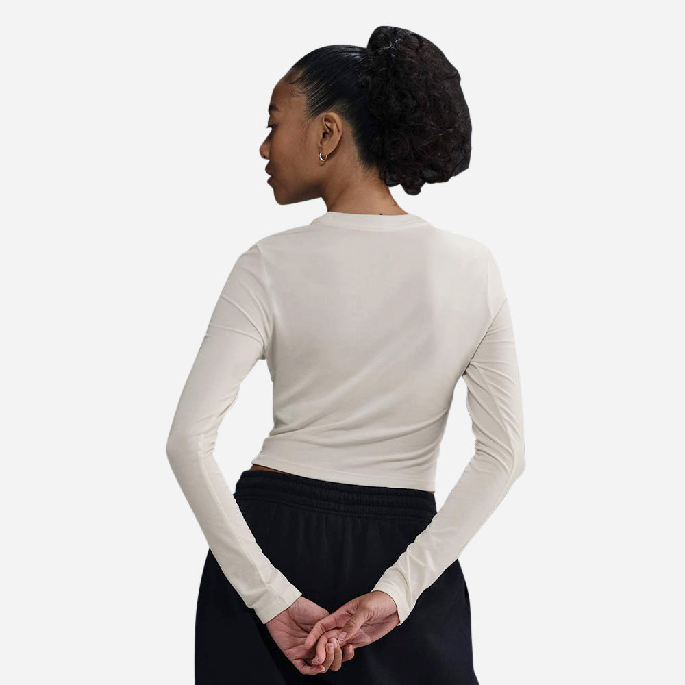 Áo Thun Tay Dài Nữ Nike Chill Knit Cropped - Be - Supersports Vietnam
