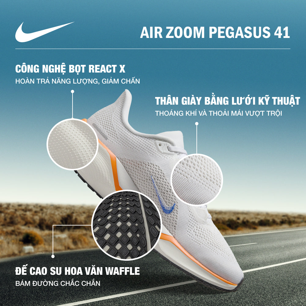 Giày Chạy Bộ Nữ Nike Air Zoom Pegasus 41 - Trắng - Supersports Vietnam