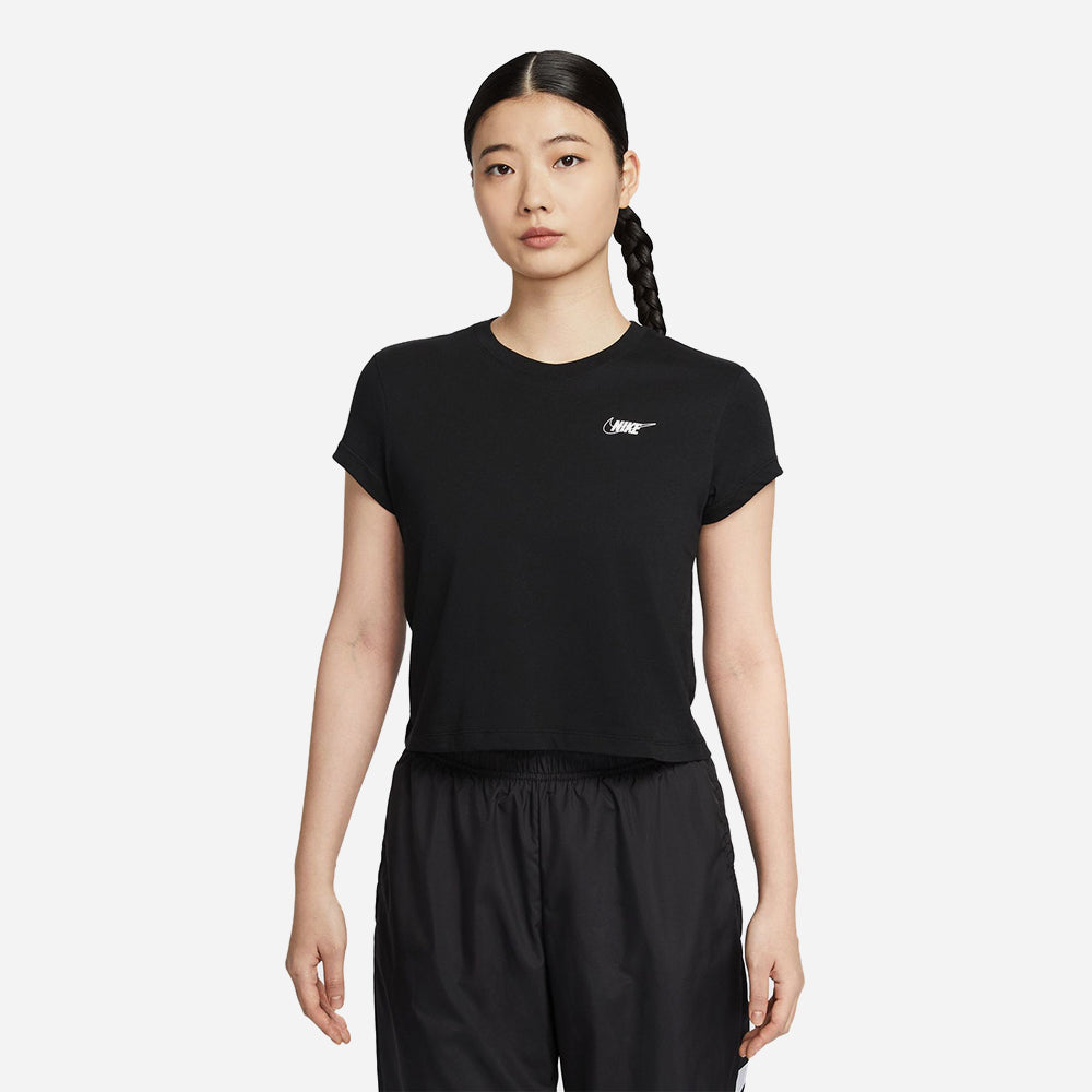 Áo Thun Nữ Nike Sportswear Club - Đen - Supersports Vietnam