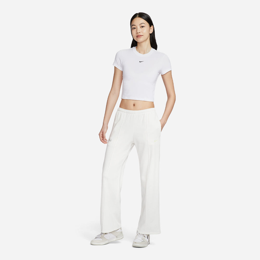 Áo Crop-Top Nữ Nike Sportswear Chill Knit - Trắng - Supersports Vietnam
